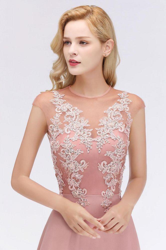 Charming Sleeveless Beadings Aline Evening Maxi Dress Cap Sleeves Bridesmaid Dress - Image 7