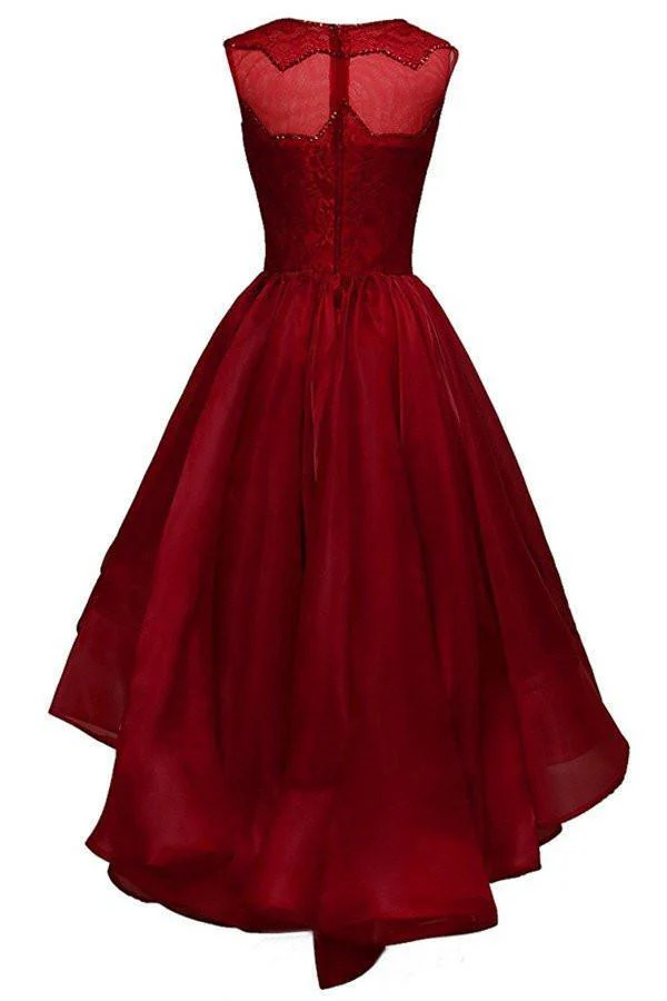 High-low Organza Beading Prom Dresses Evening Gowns Party Dresses - Image 2