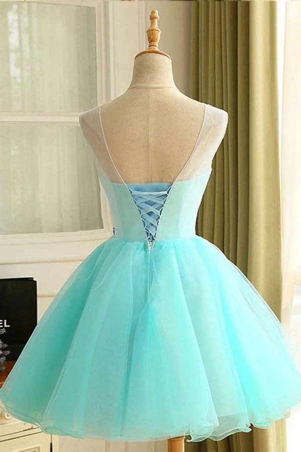 Homecoming Dress Beautiful Hand-Made Flower Short Prom Dress Party Dress - Image 2