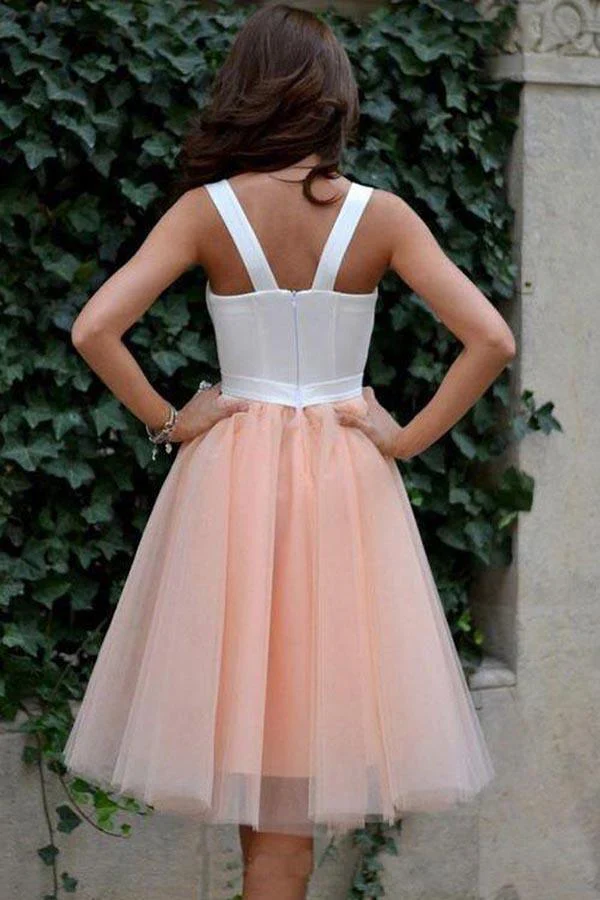 Homecoming Dress Sexy Straps Tulle Short Prom Dress Party Dress - Image 2