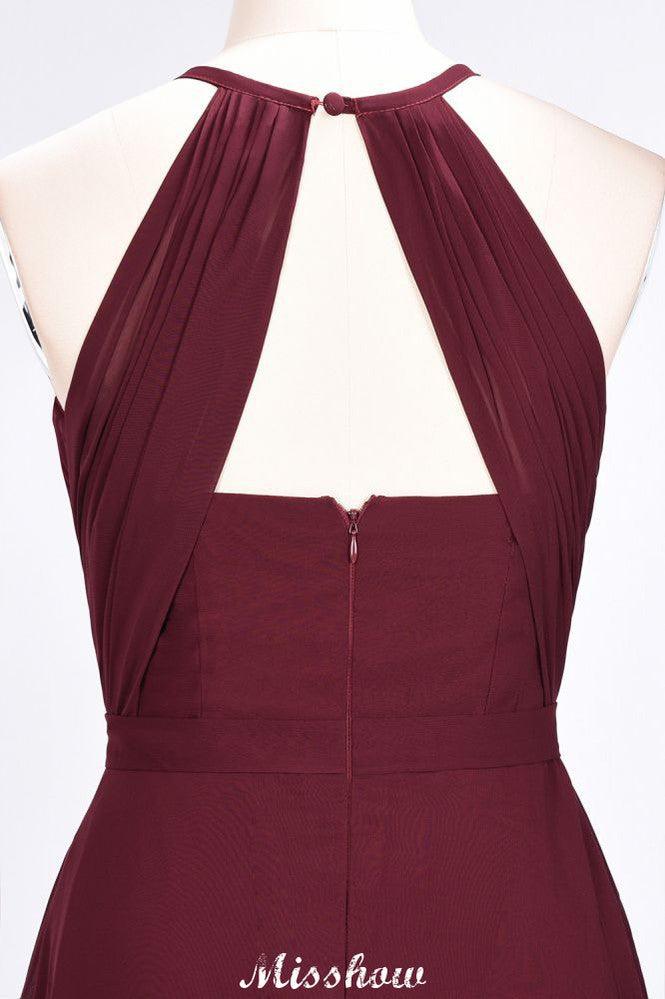 Jewel Sleeveless Floor-Length Bridesmaid Dress Ruffles Spaghetti aline Maid of Honor Dress - Image 6