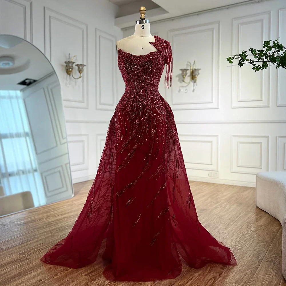 Luxury Green Evening Dress with Overskirt - Image 7