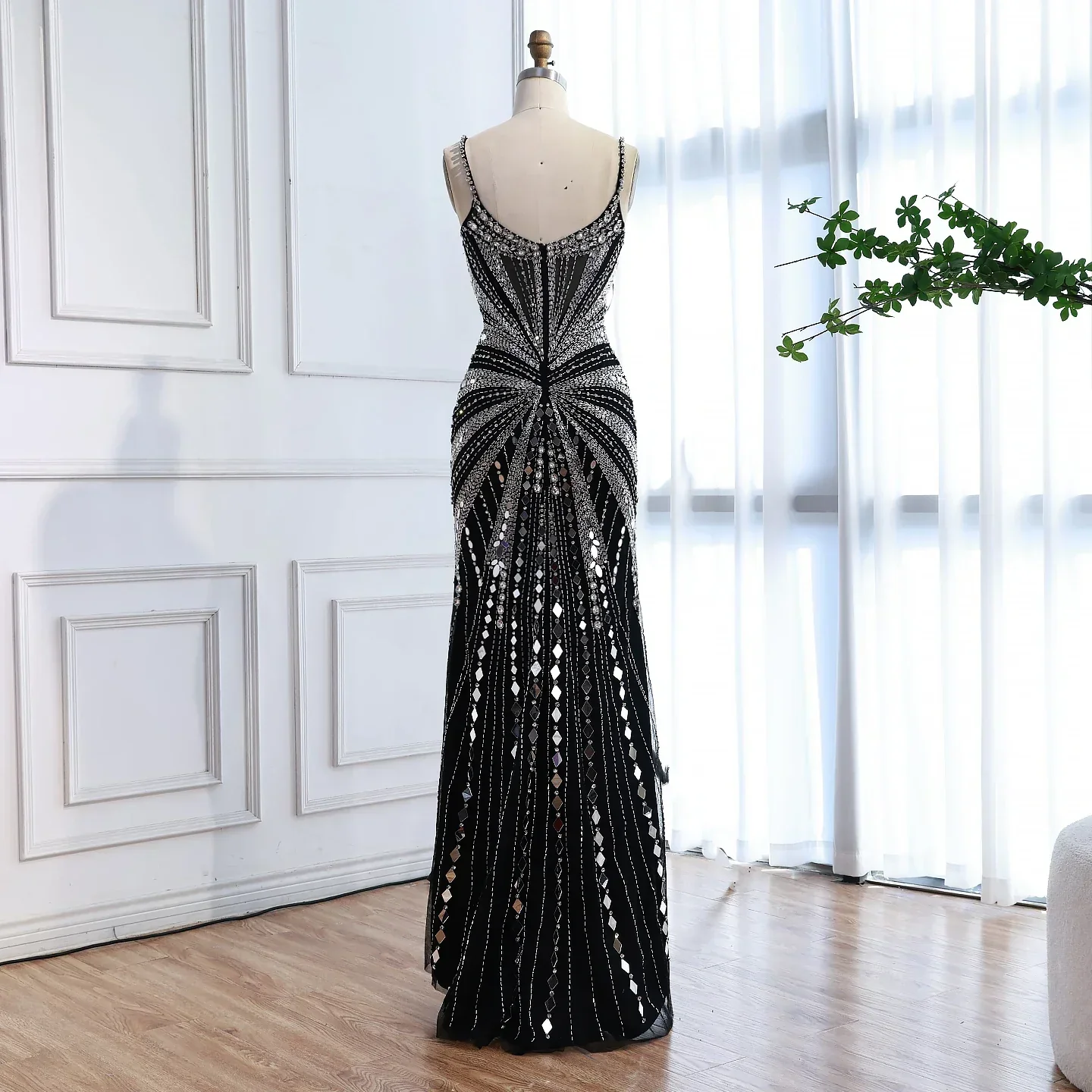 Luxury Nude Corset Beaded Mermaid Prom Dress LA72803A - Image 11