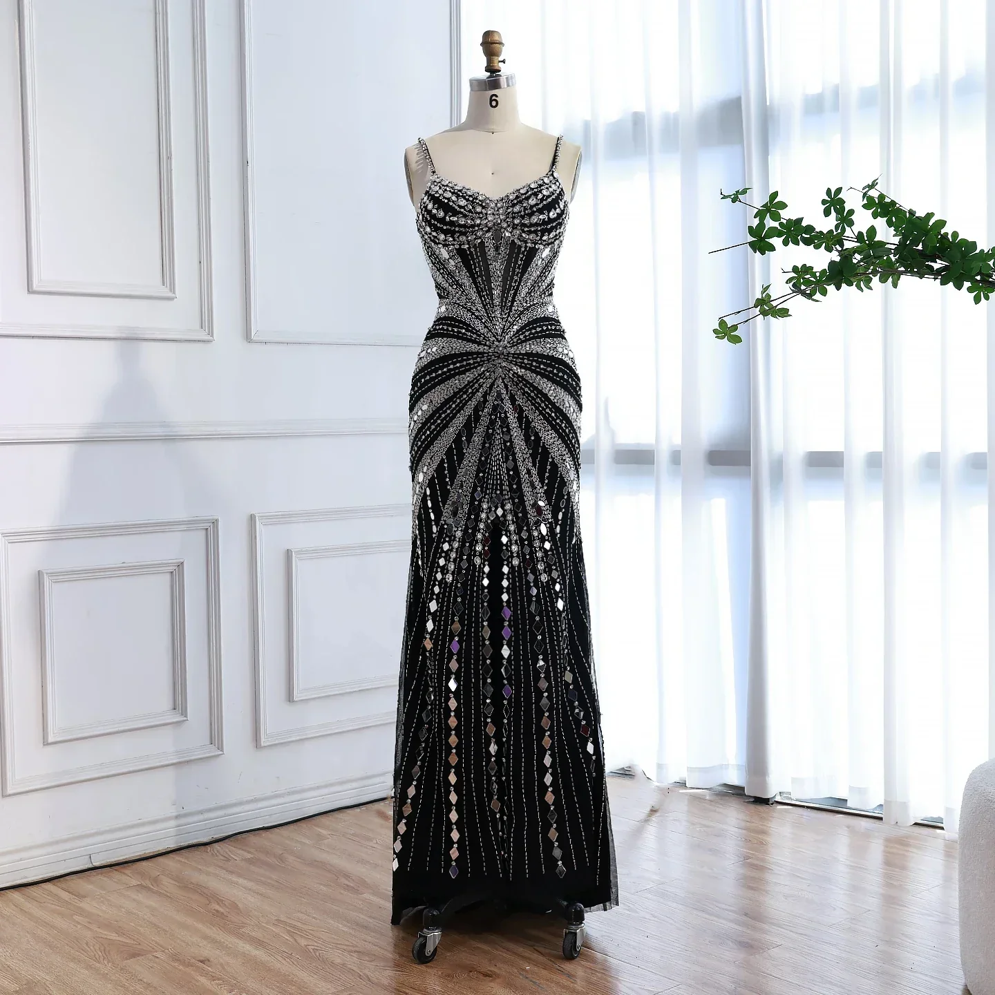 Luxury Nude Corset Beaded Mermaid Prom Dress LA72803A - Image 9