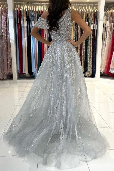 Noble oneshoulder sleeveless mermaid lace prom dress sequied - Image 2
