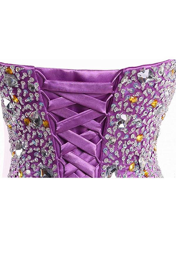 Purple Sweetheart Homecoming Dress Cocktail Dress Prom Dress - Image 6