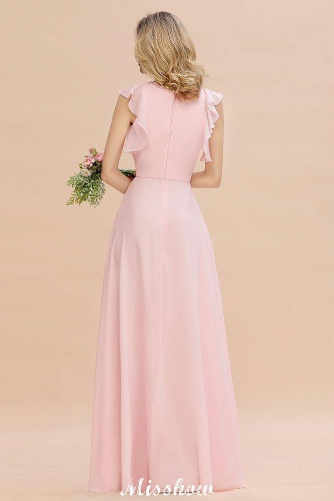 Romantic Sleeveless aline Bridesmaid Dress Garden Floor Length Simple Wedding Dress - Image 2