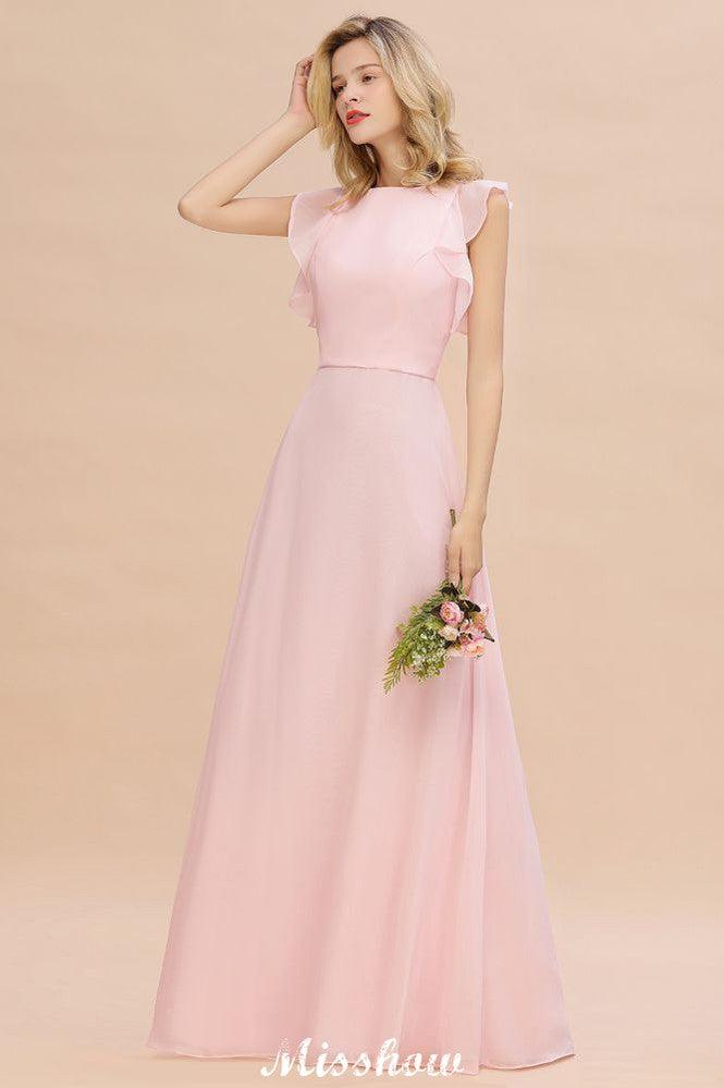 Romantic Sleeveless aline Bridesmaid Dress Garden Floor Length Simple Wedding Dress - Image 5