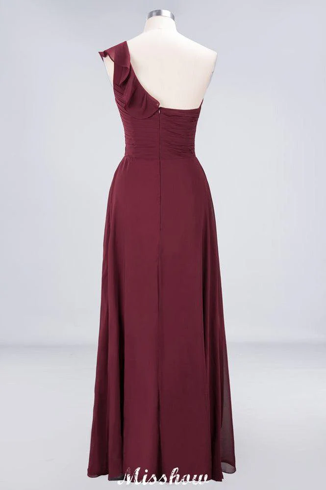 Sexy One-Shoulder Sweetheart Sleeveless Bridesmaid Dress Ruffles Beach Wedding Party Dress - Image 10