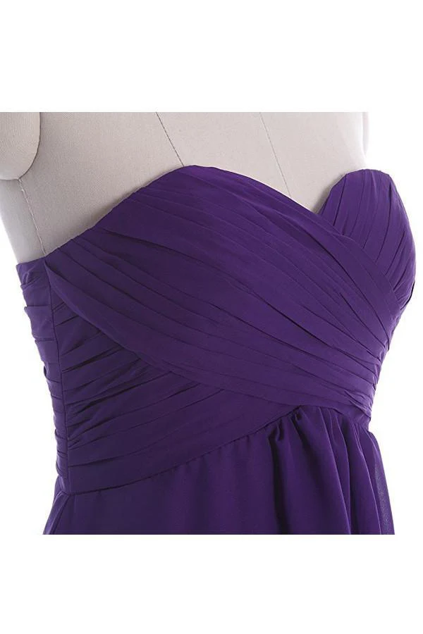 Simply Chiffon Strapless Bridesmaid Dress Homecoming Dress - Image 3