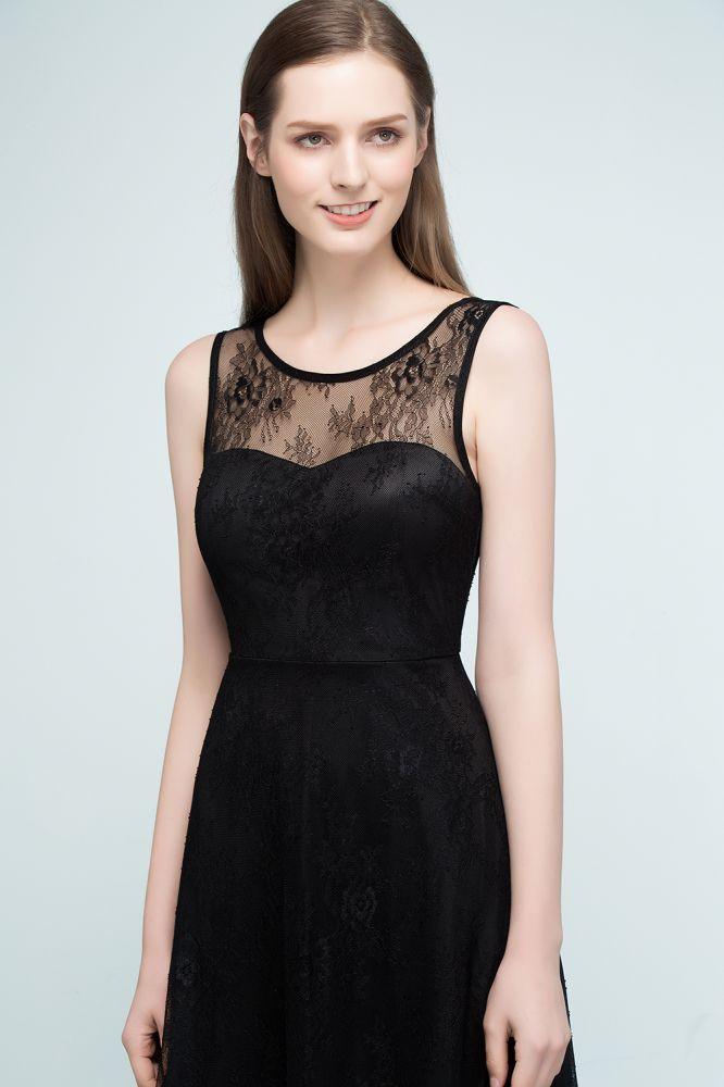 Sleeveless Lace A-line Knee Length Bridesmaid Dresses - Image 6